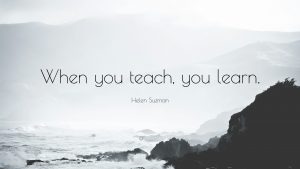 Teach What You Learn